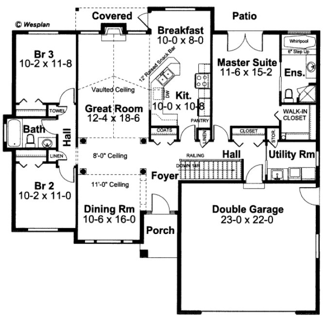 Main Floor Plan for House Plan #201614
