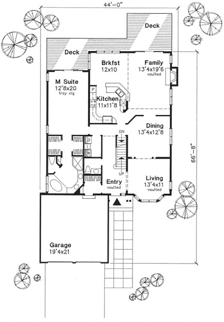 Main Floor Plan for House Plan #291002