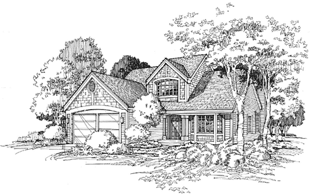 Full Rendering for House Plan #291002