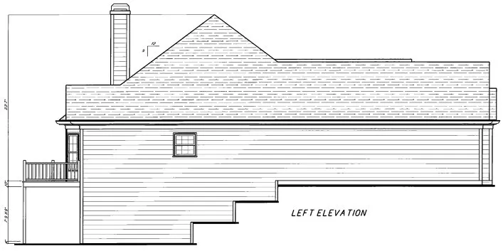 Left Elevation for House Plan #120481