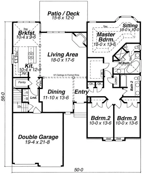 Main Floor Plan for House Plan #120481