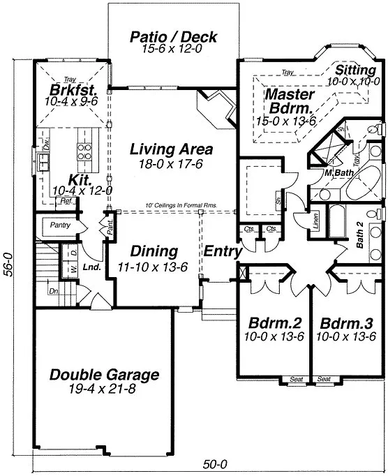 Main Floor Plan for House Plan #120481