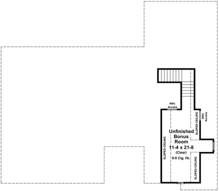 Attic Plan for House Plan #211081
