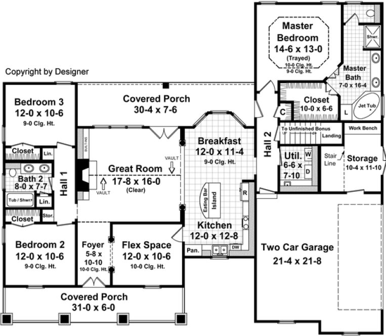 Main Floor Plan for House Plan #211081
