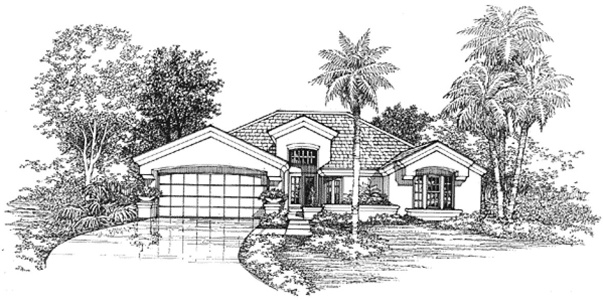 Full Rendering for House Plan #292029