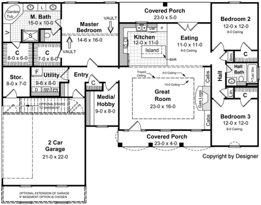 Main Floor Plan for House Plan #211571