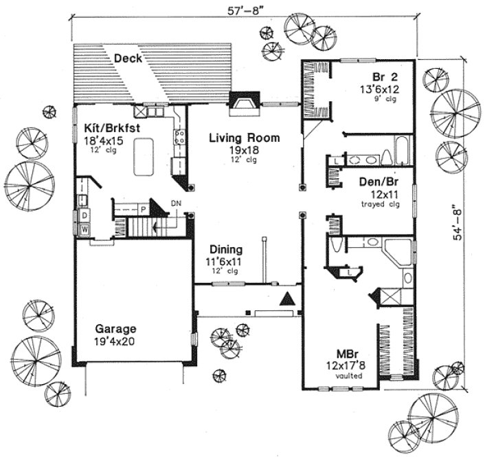 Main Floor Plan for House Plan #293029