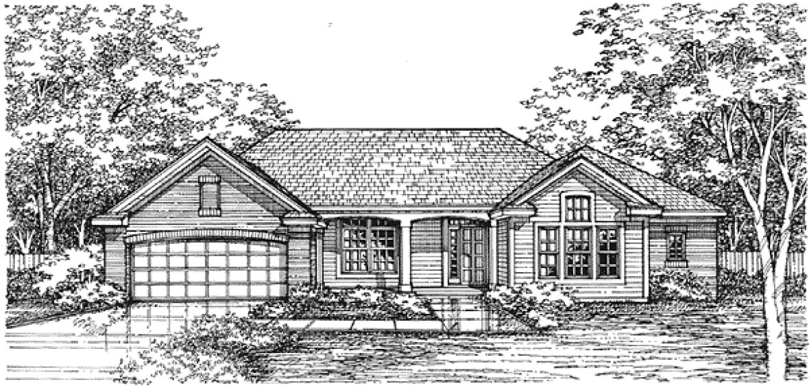 Full Rendering for House Plan #293029