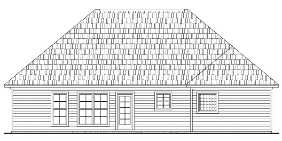Rear Elevation for House Plan #215261