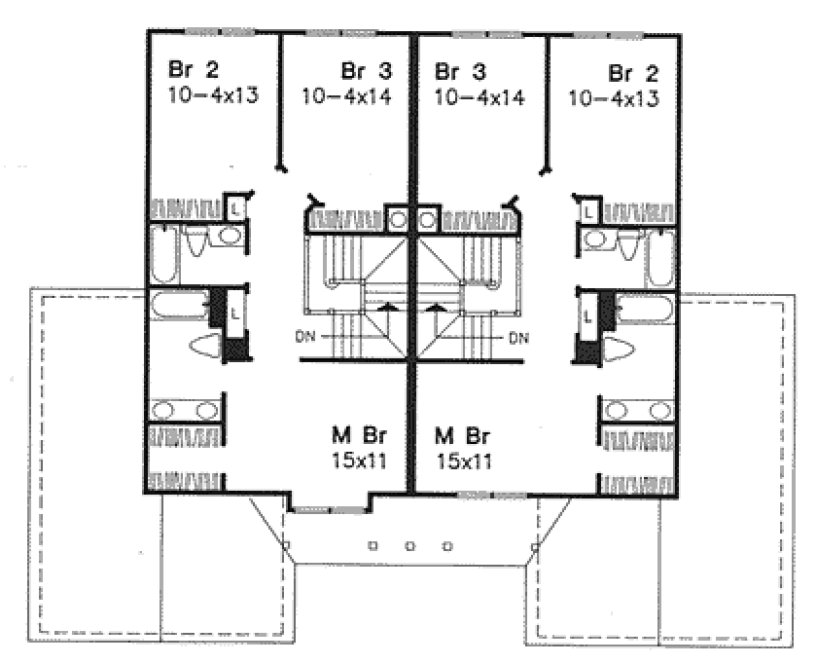 Second Floor Plan for House Plan #295029
