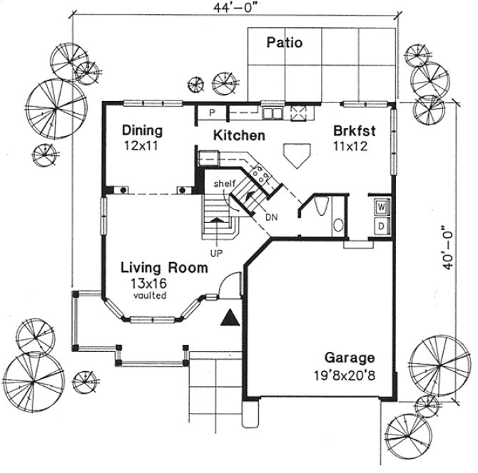 Main Floor Plan for House Plan #299206