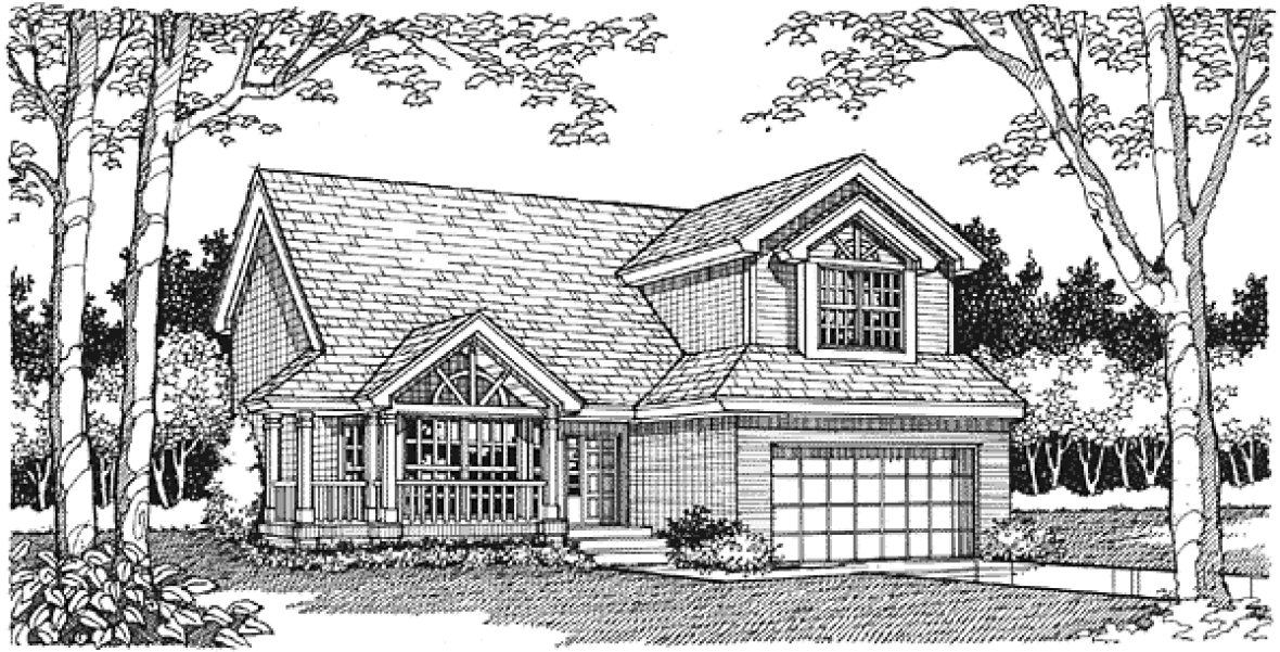 Full Rendering for House Plan #299206