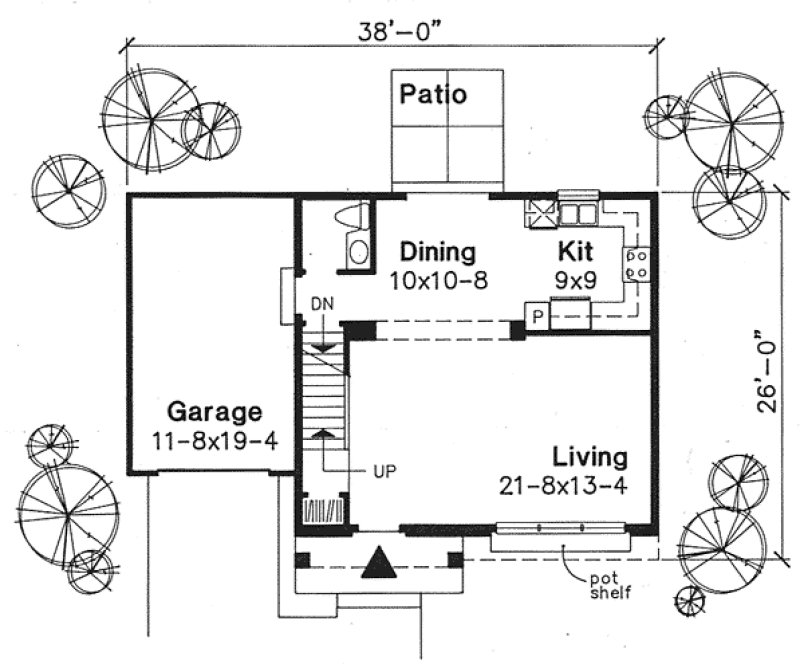 Main Floor Plan for House Plan #298029