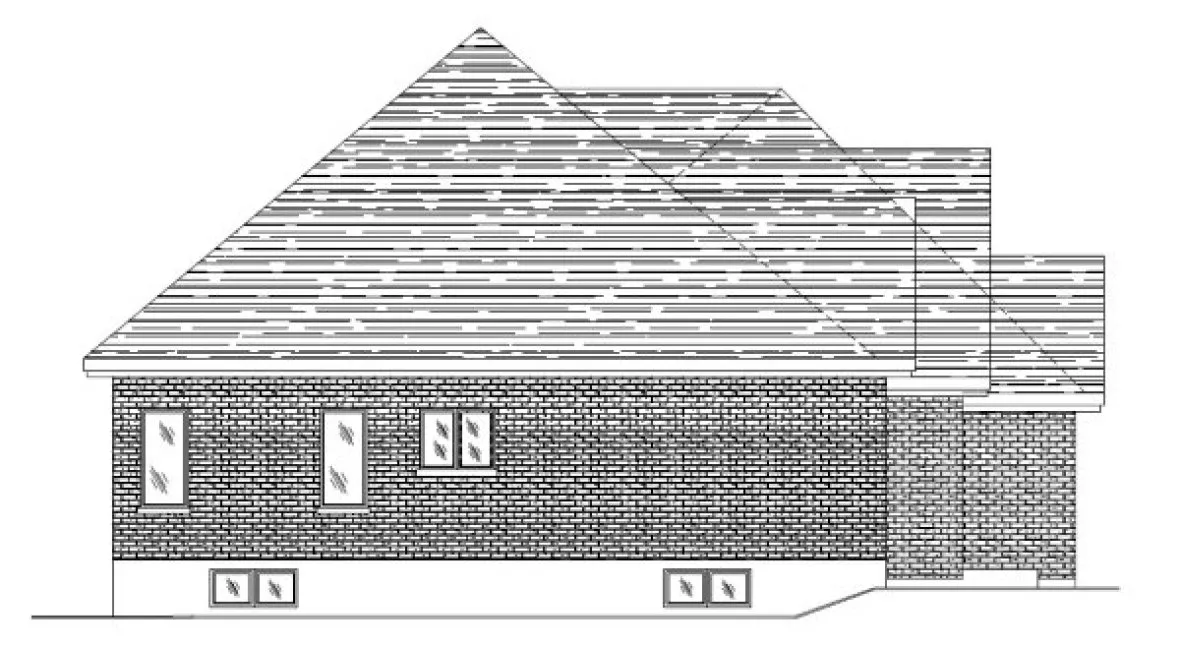 Left Elevation for House Plan #420306