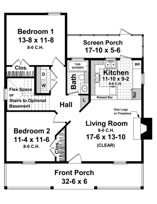Main Floor Plan for House Plan #210590