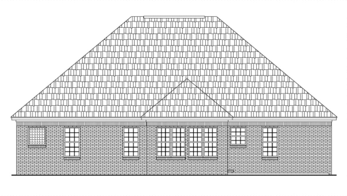 Rear Elevation for House Plan #214051