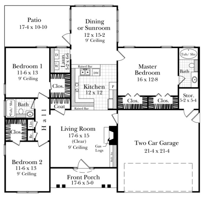 Main Floor Plan for House Plan #214051