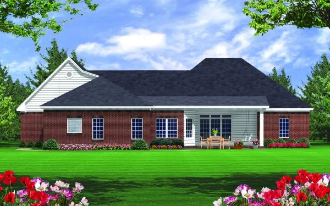 Rear Elevation for House Plan #215581