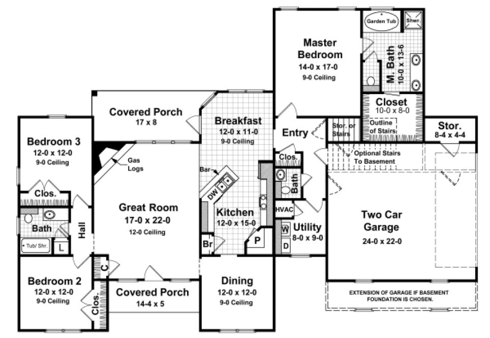 Main Floor Plan for House Plan #215581