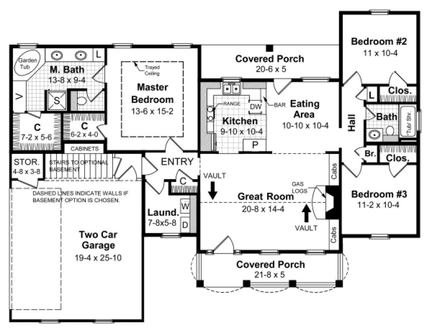 Main Floor Plan for House Plan #210051