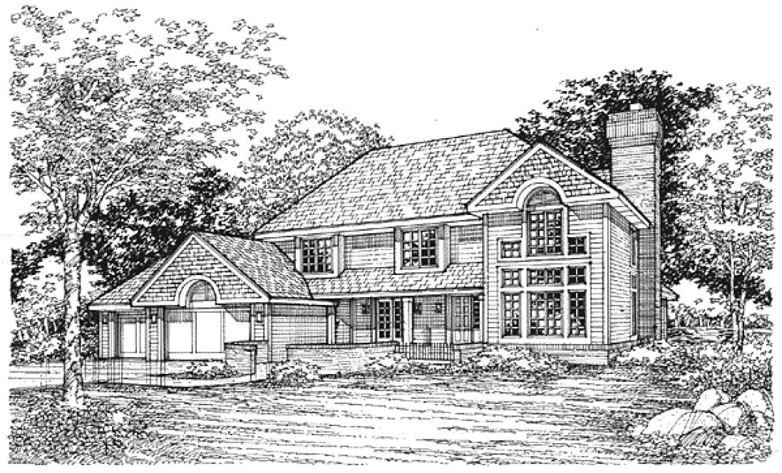 Full Rendering for House Plan #291129