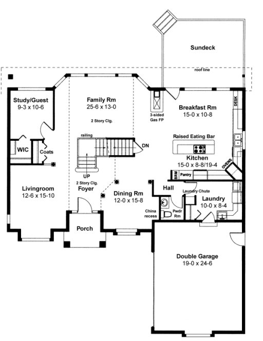 Main Floor Plan for House Plan #201563