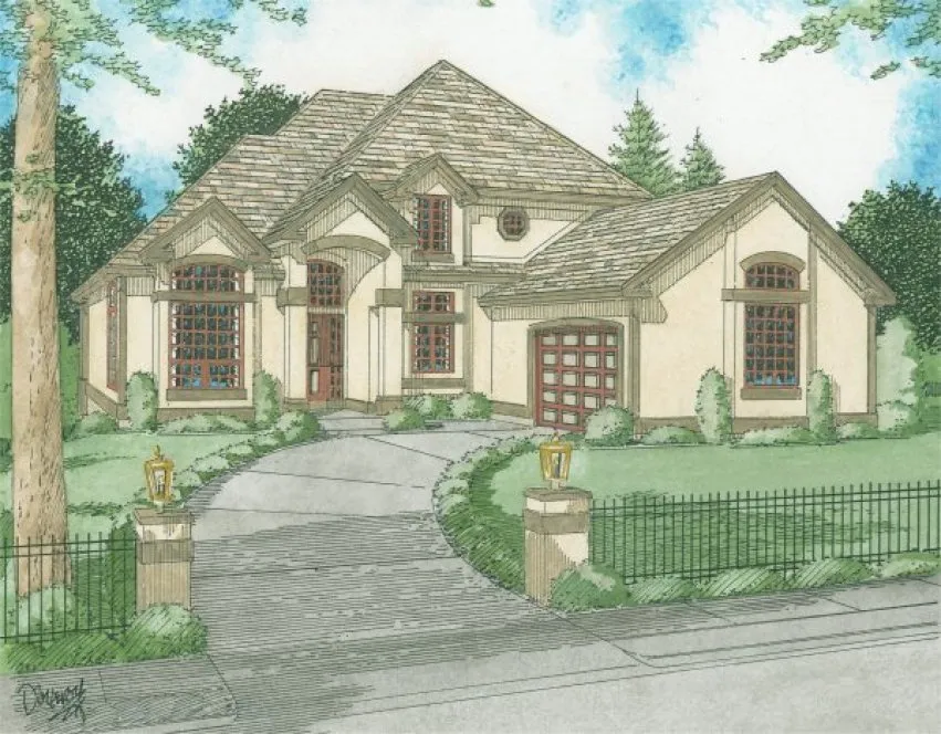 Full Rendering for House Plan #201563