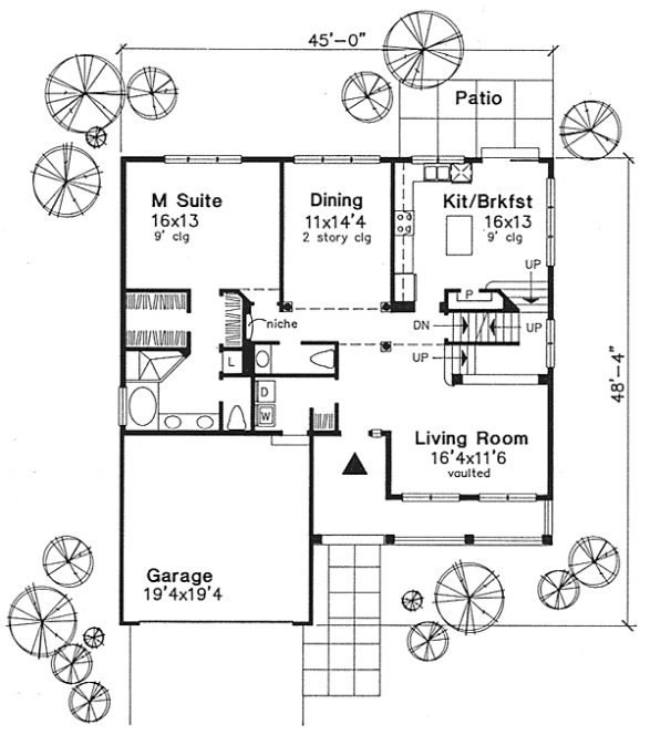 Main Floor Plan for House Plan #293129