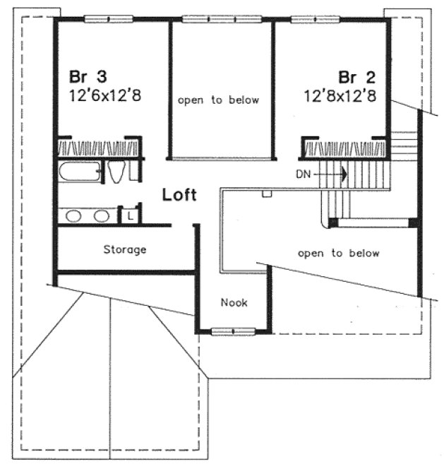 Second Floor Plan for House Plan #293129