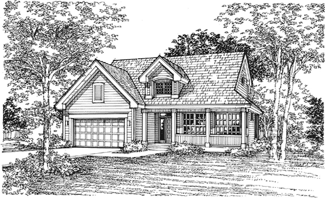 Full Rendering for House Plan #293129
