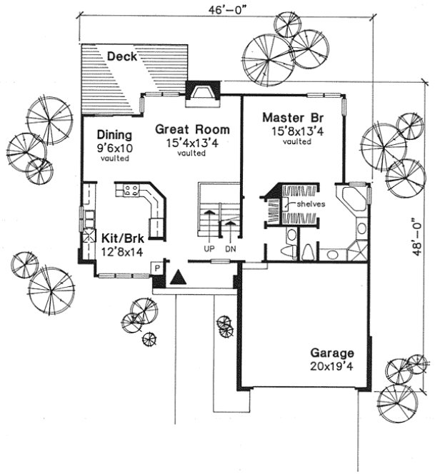 Main Floor Plan for House Plan #294129