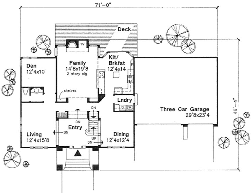 Main Floor Plan for House Plan #296129