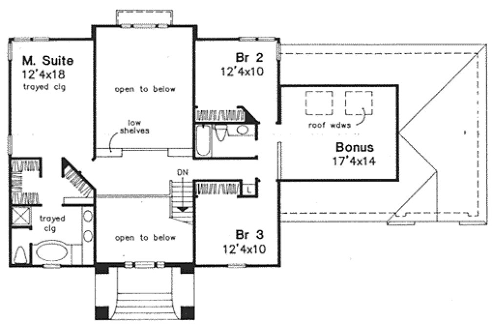 Second Floor Plan for House Plan #296129