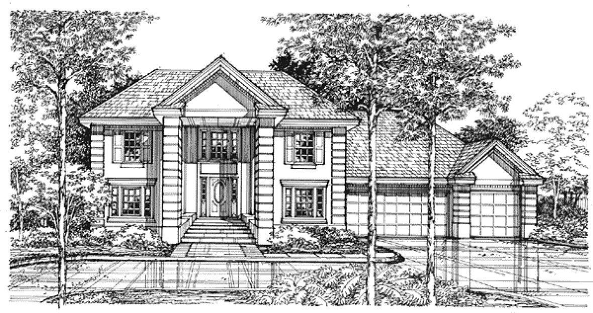 Full Rendering for House Plan #296129