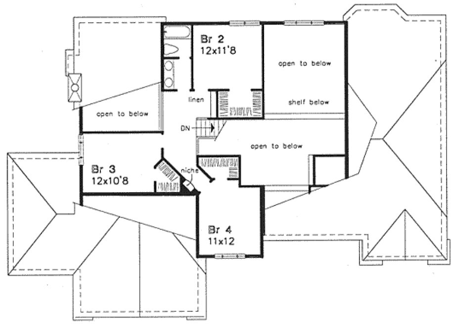 Second Floor Plan for House Plan #298129