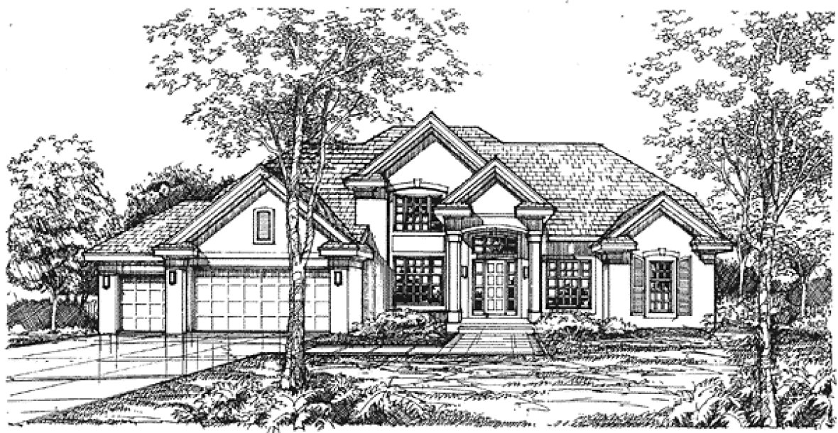 Full Rendering for House Plan #298129