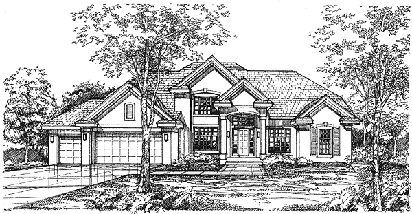 Full Rendering for House Plan #298129