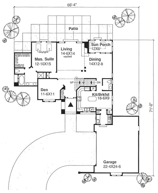 Main Floor Plan for House Plan #299129
