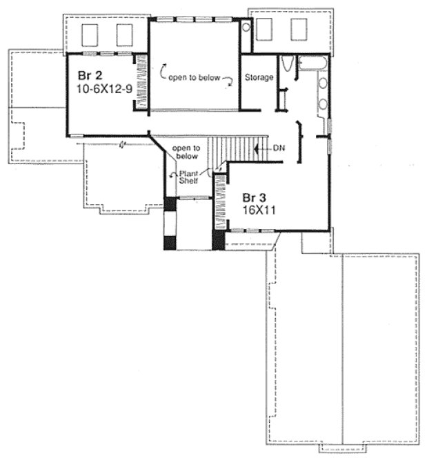 Second Floor Plan for House Plan #299129
