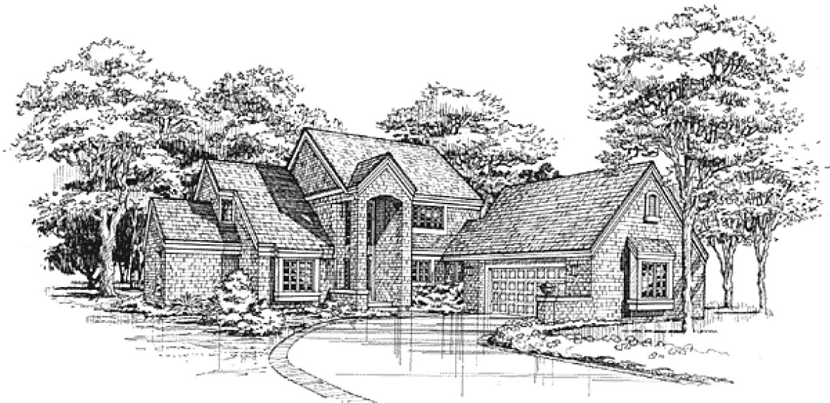 Full Rendering for House Plan #299129
