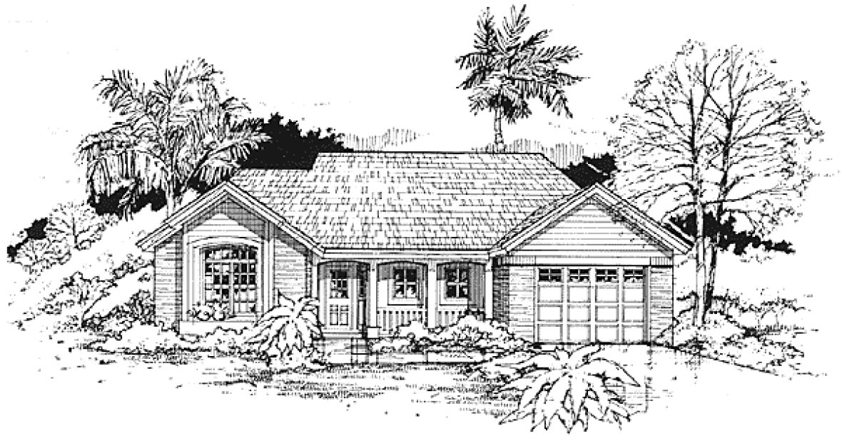 Full Rendering for House Plan #290229