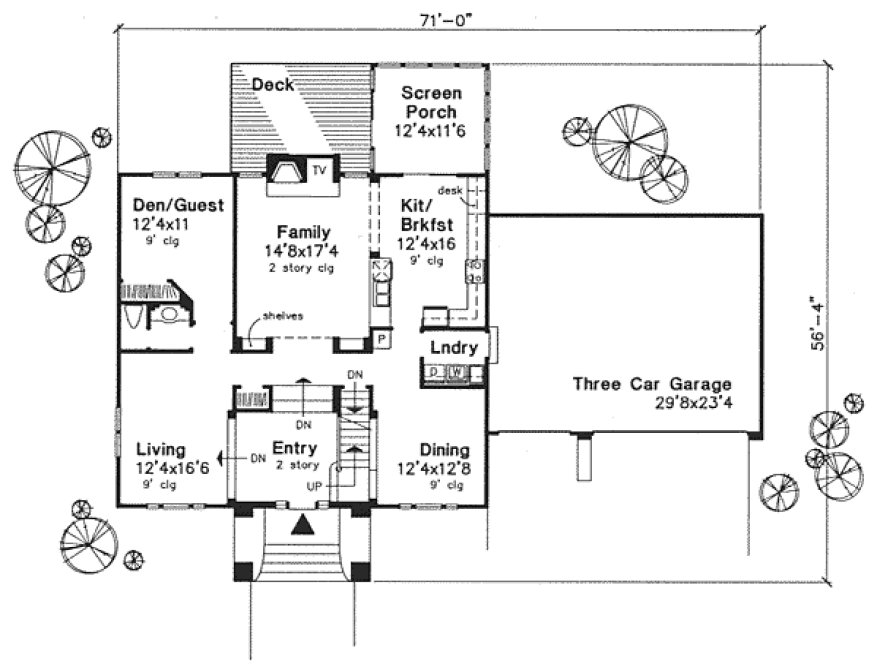 Main Floor Plan for House Plan #294229
