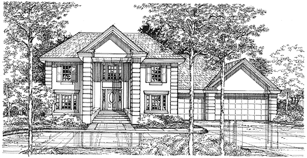 Full Rendering for House Plan #294229
