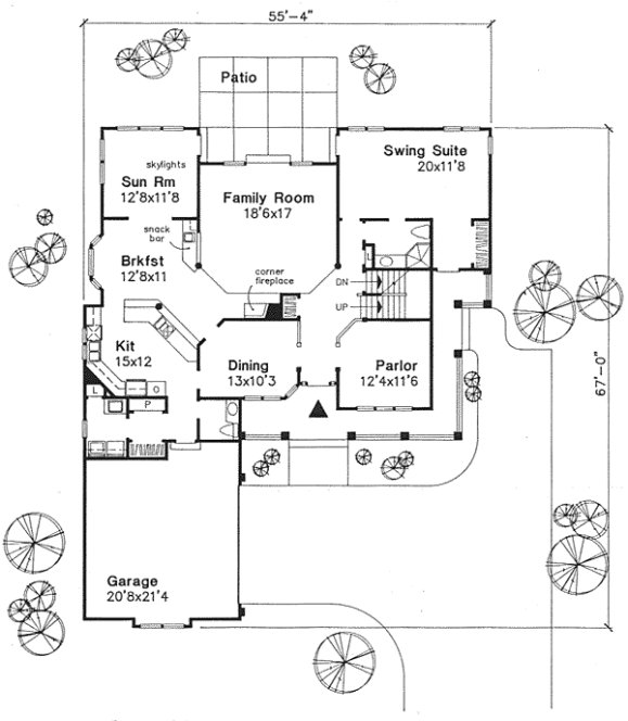 Main Floor Plan for House Plan #294329