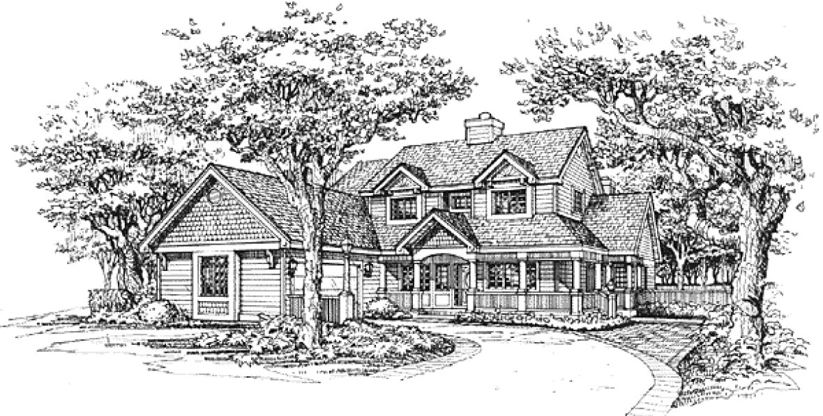 Full Rendering for House Plan #294329