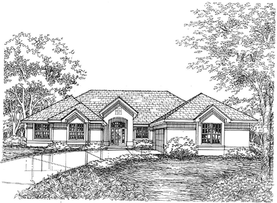 Full Rendering for House Plan #298329