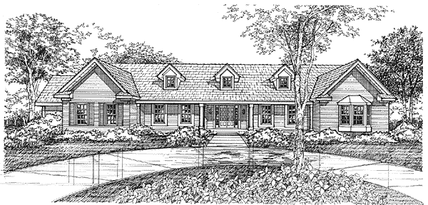 Full Rendering for House Plan #299329