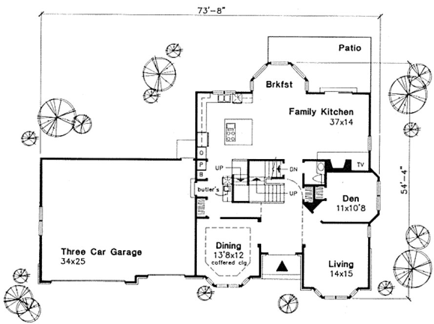 Main Floor Plan for House Plan #291429
