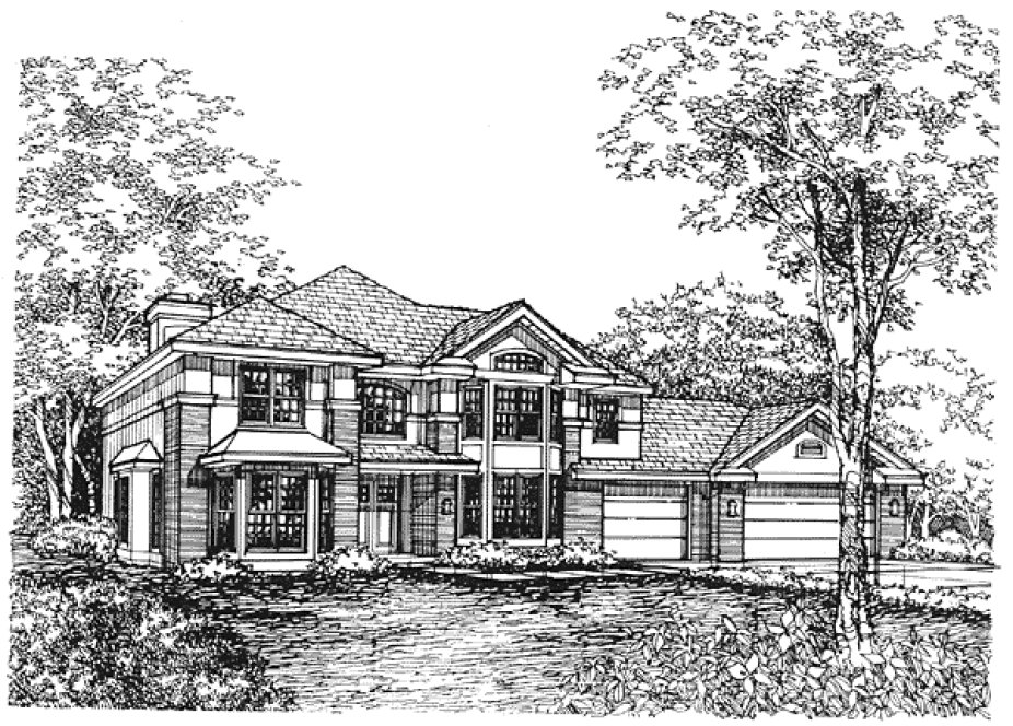 Full Rendering for House Plan #291429