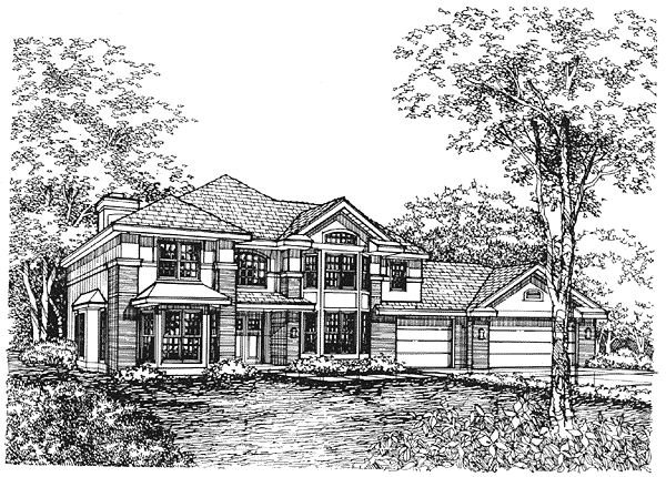 Full Rendering for House Plan #291429
